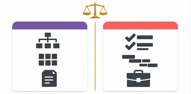ClickUp vs Asana feature comparison showing project management capabilities side by side