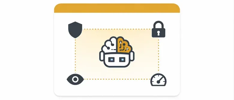 AI agent operating within defined guardrails showing shield lock oversight and limit boundaries