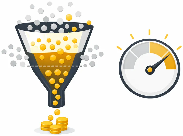 B2B sales funnel overview showing buyer journey from awareness through purchase and retention