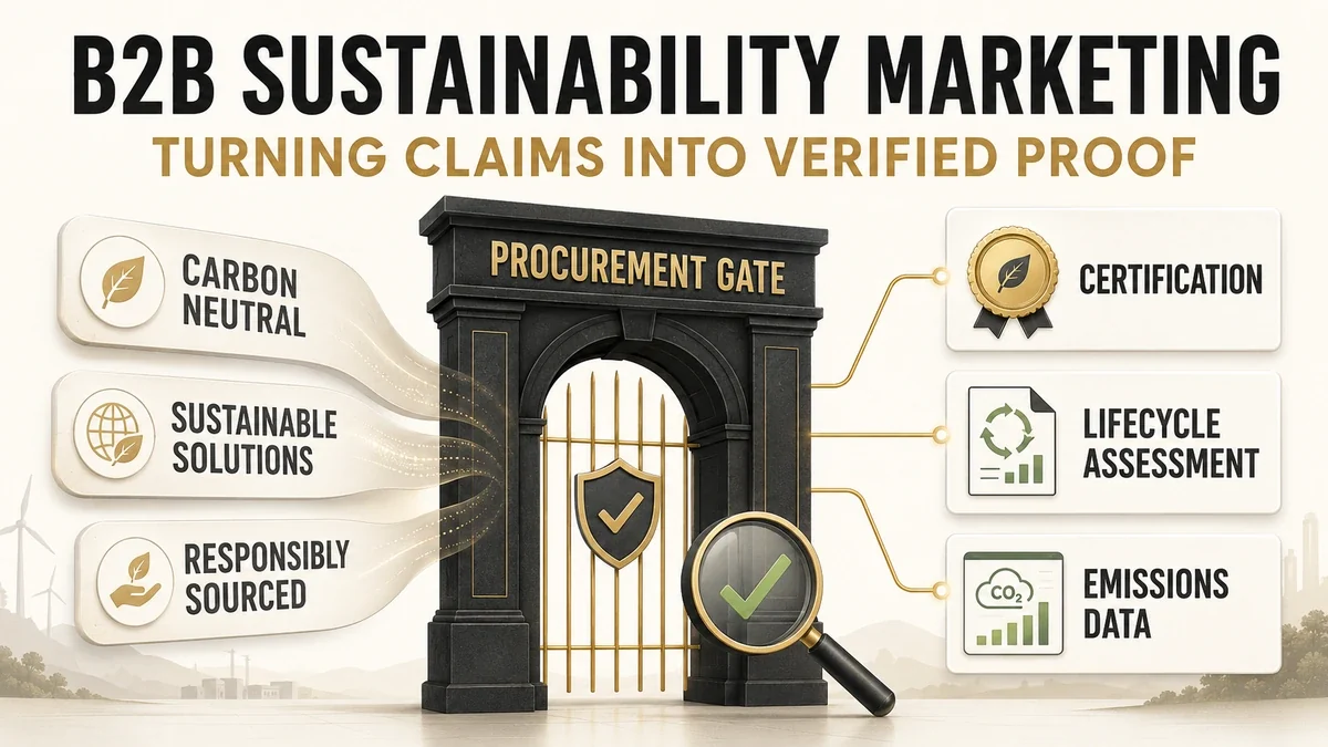 B2B sustainability marketing strategies turning green claims into verified proof at a procurement gate