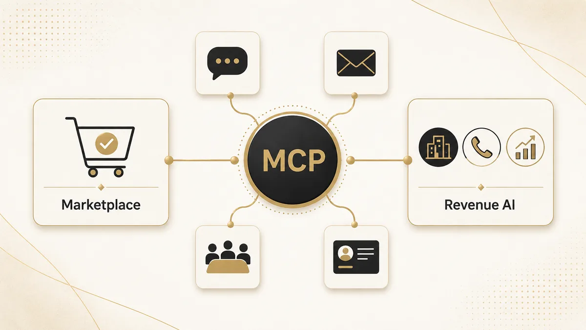 Gong Microsoft Marketplace MCP workflow connecting procurement, Revenue AI, and RevOps work surfaces