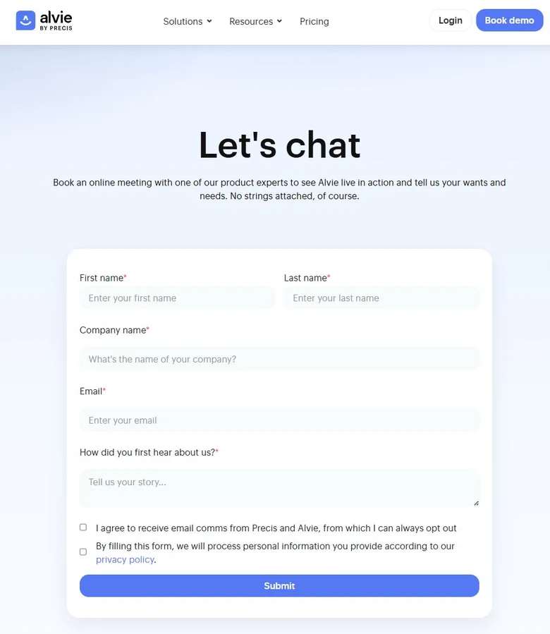 Screenshot of a B2B vendor form asking how did you first hear about us as a required free text field on the post conversion step