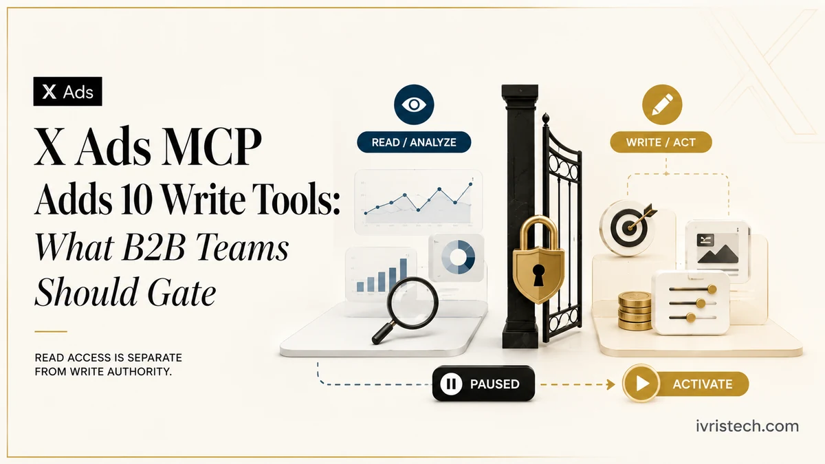 X Ads MCP read and write permission boundary for B2B paid-media campaign control