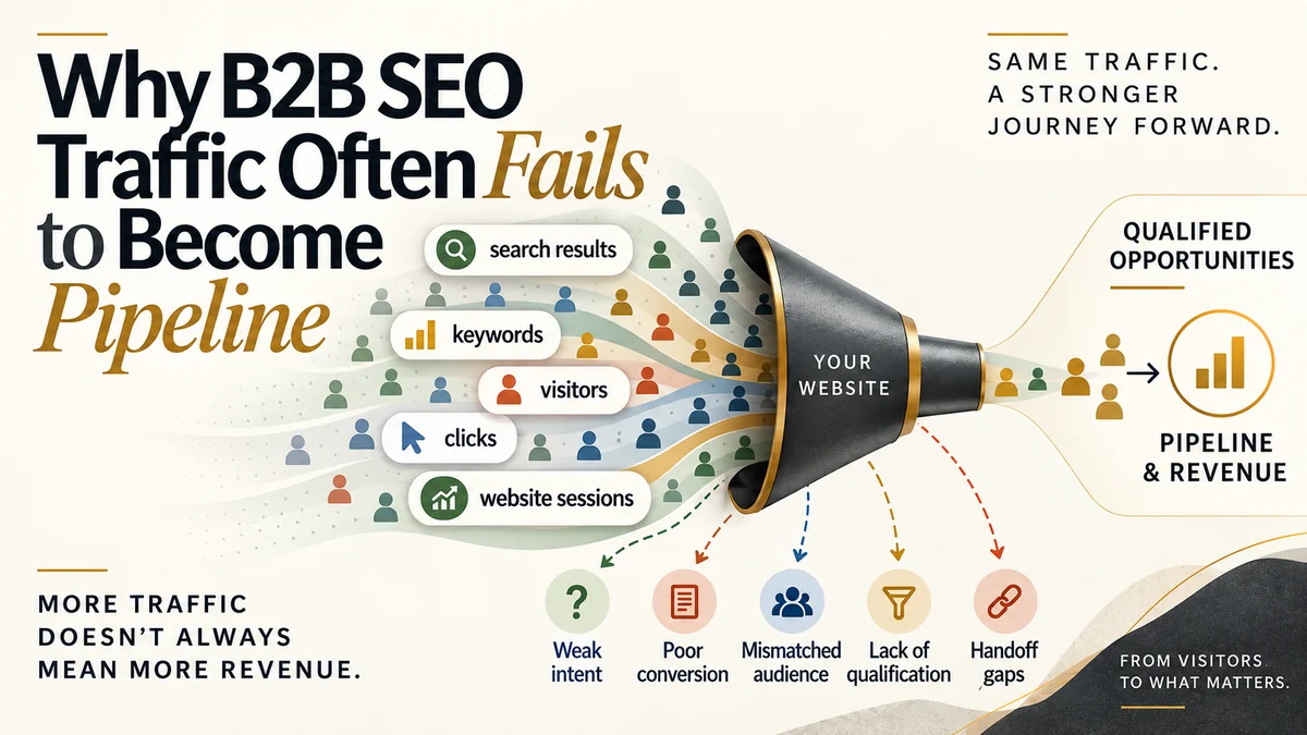Why B2B SEO Traffic Often Fails to Become Pipeline
